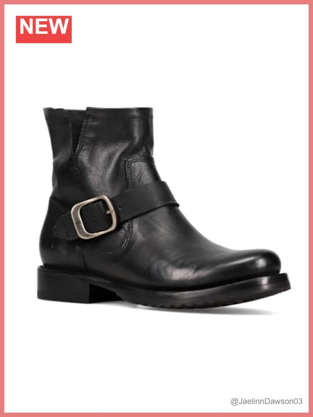 Full-Grain Brush-Off Leather Ankle Booties with Antique Metal Hardware